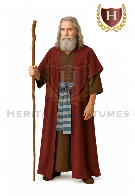 Adult Moses Biblical Robe Set – Authentic Bible Costume for Nativity and Reenactments