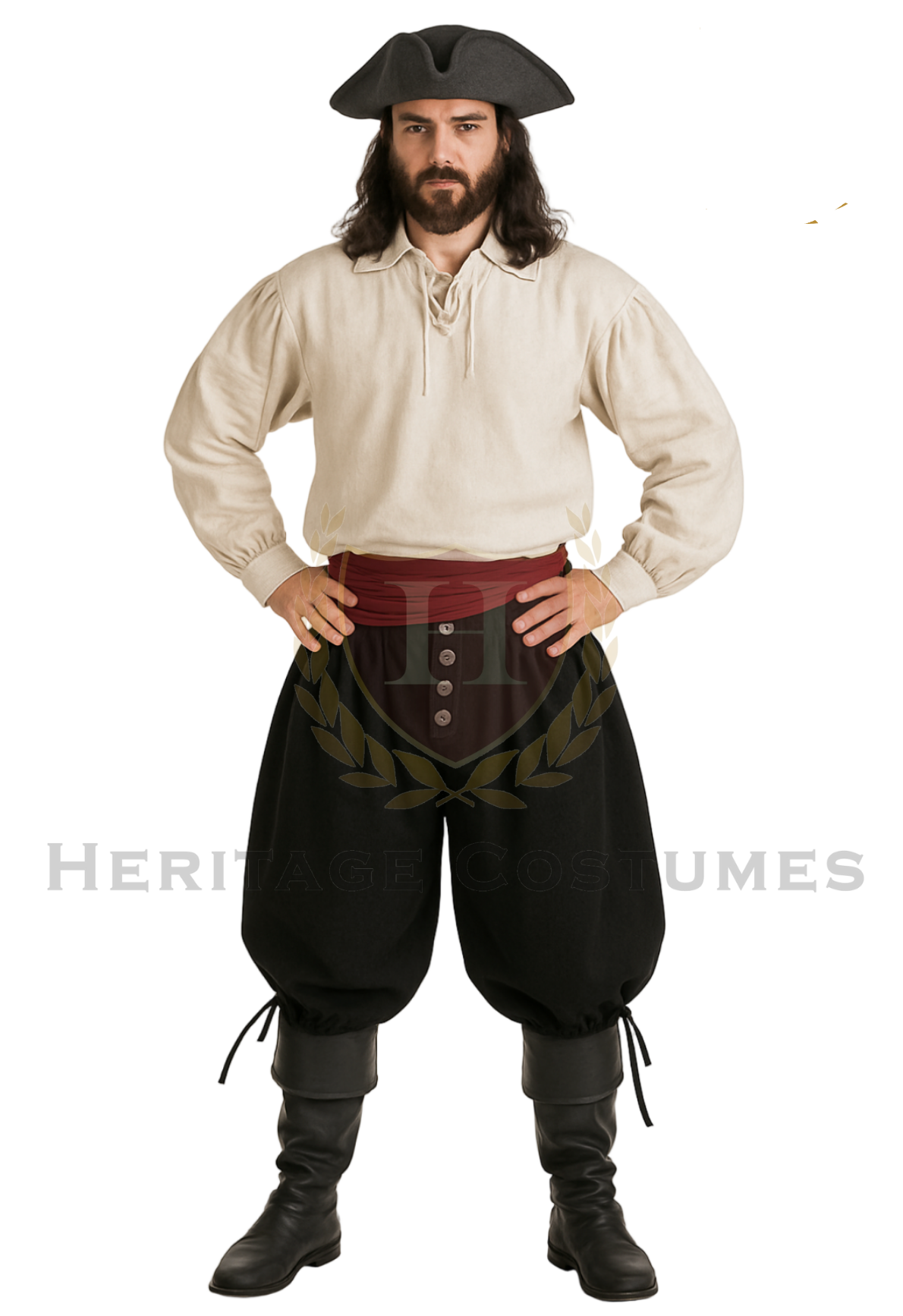 Pirate Wide Leg Breeches, Buccaneer Trousers, Swashbuckler Pants