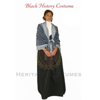 Girls Harriet Tubman Costume - Black History Figures of America - 19th Century & American Civil War Clothing for Children