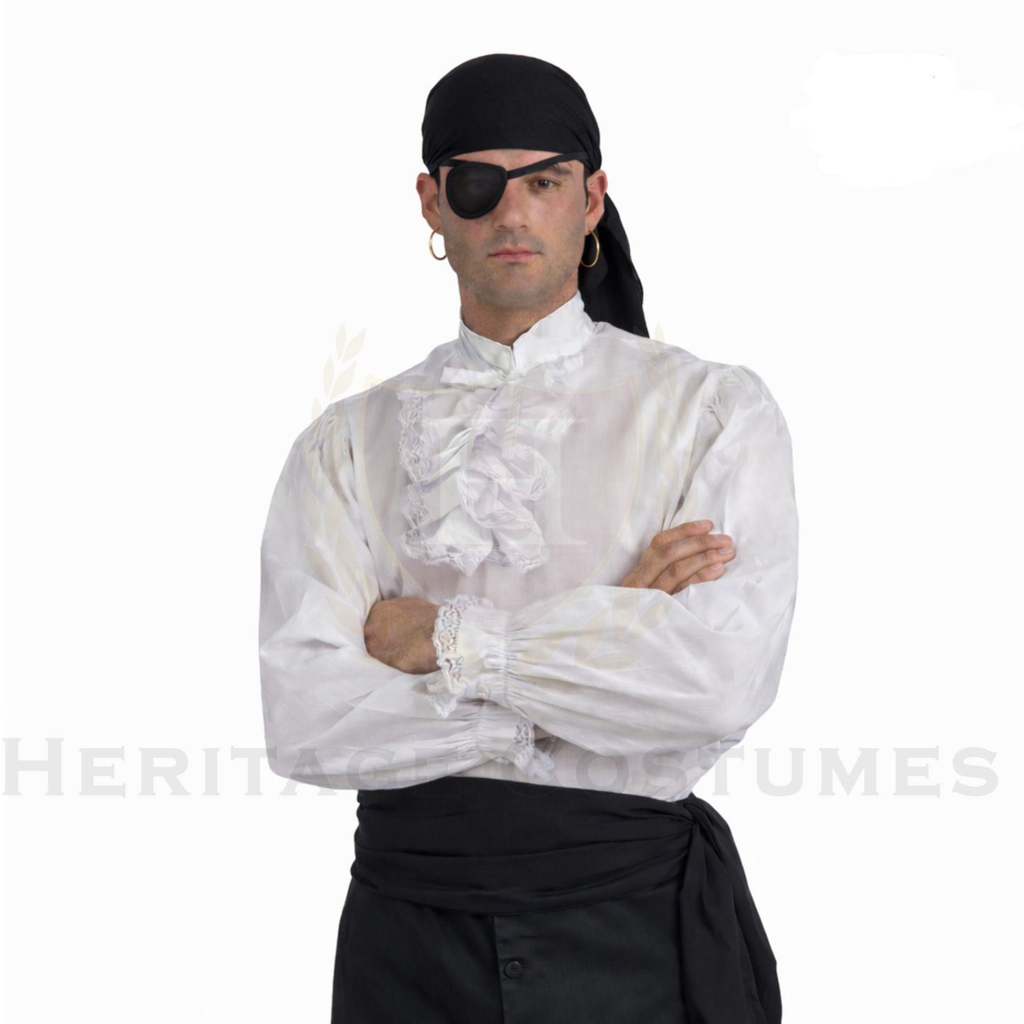 Men’s Colonial Ruffled Shirt Pirate Renaissance Shirt