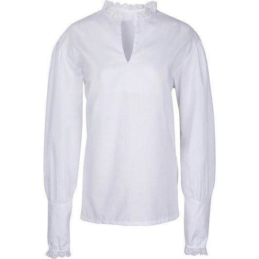 Colonial Adult White Shirt With Lace Collar