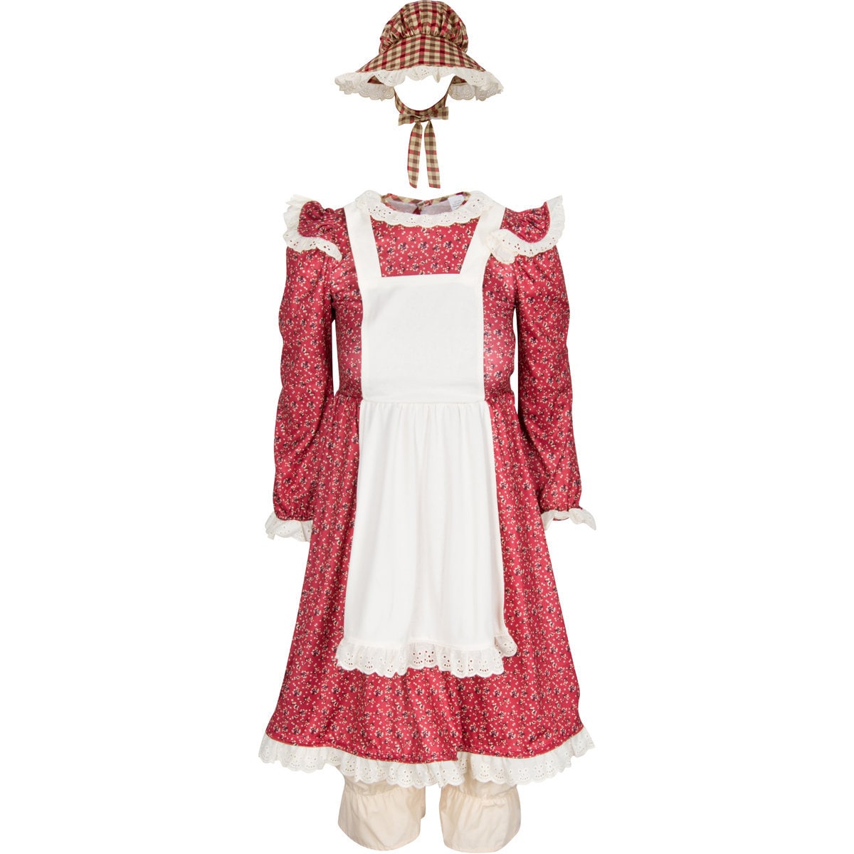 Scarlet Darkness Pioneer Women Floral Prairie Dress Deluxe Colonial Dress  Laura Ingalls Costume, Blue, S : : Fashion