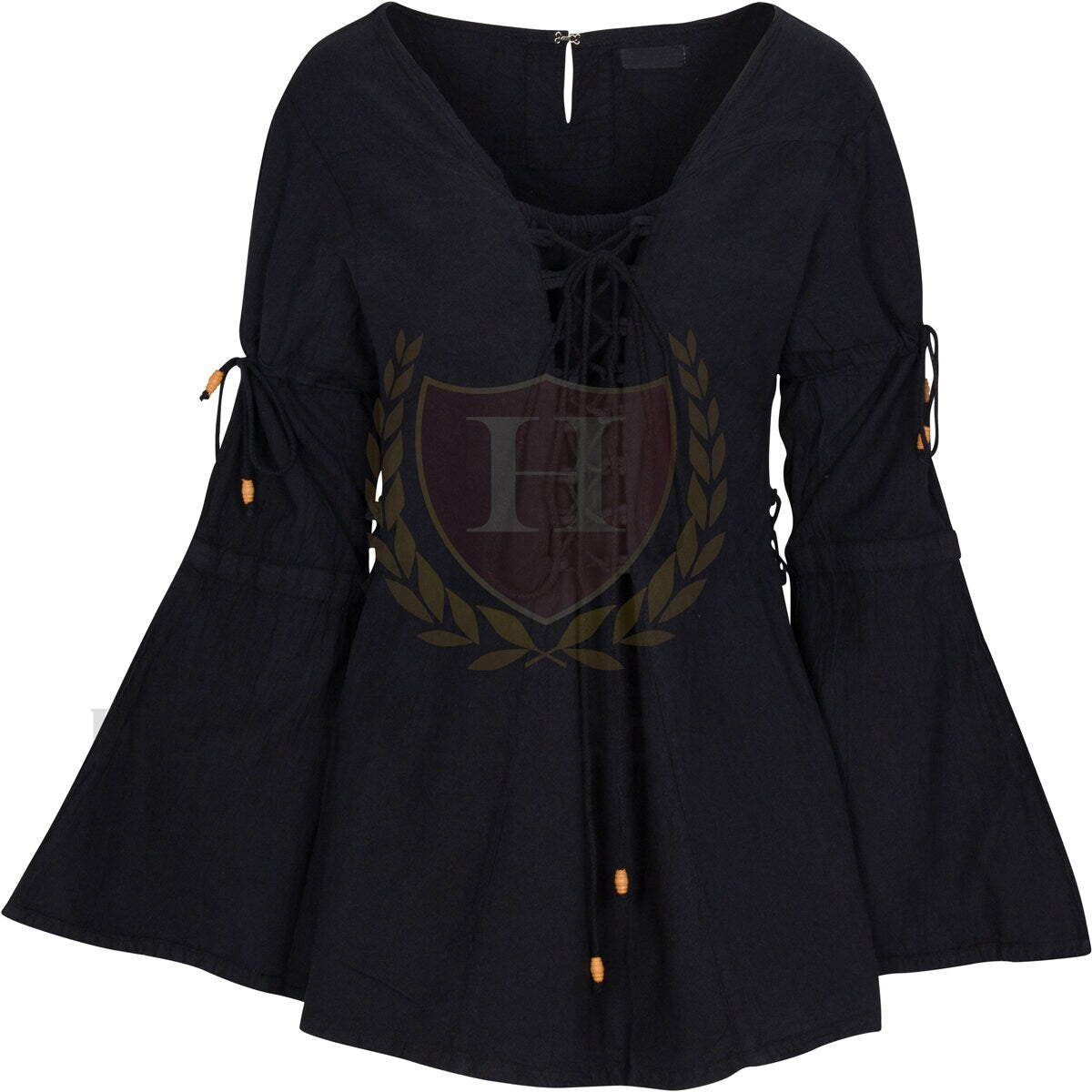 Ladies Long-sleeve Lace-up Renaissance Blouse