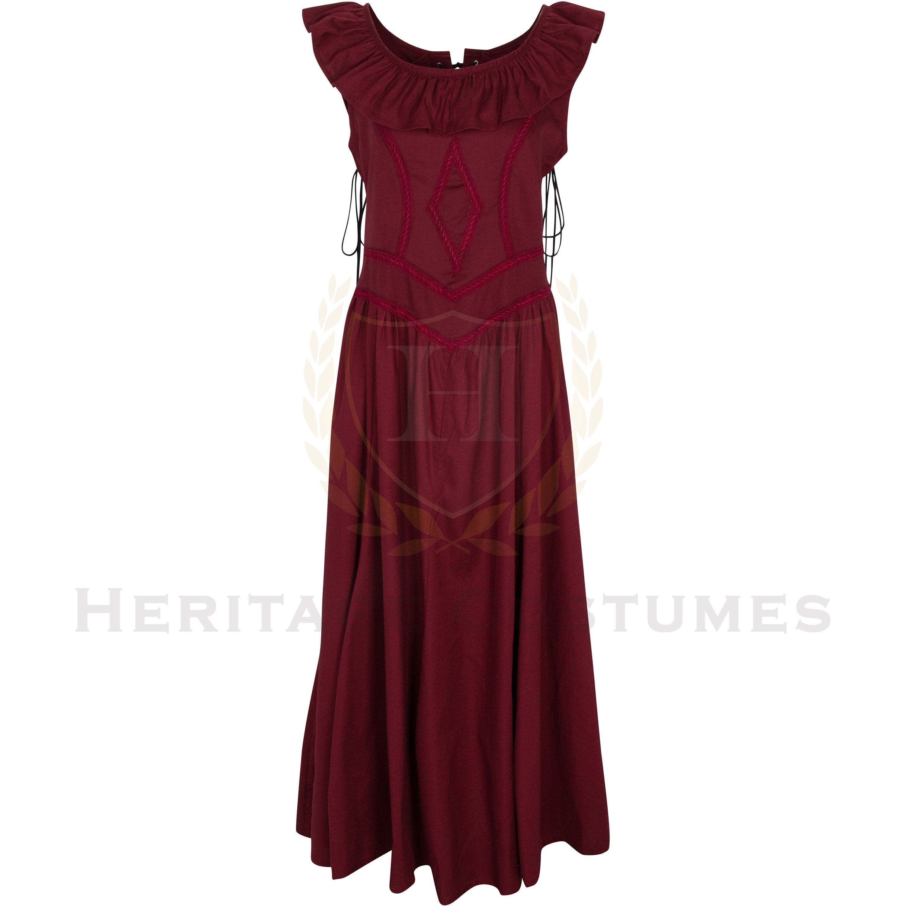 white christmas dresses Black Short Sleeve Medieval Dress main image 1