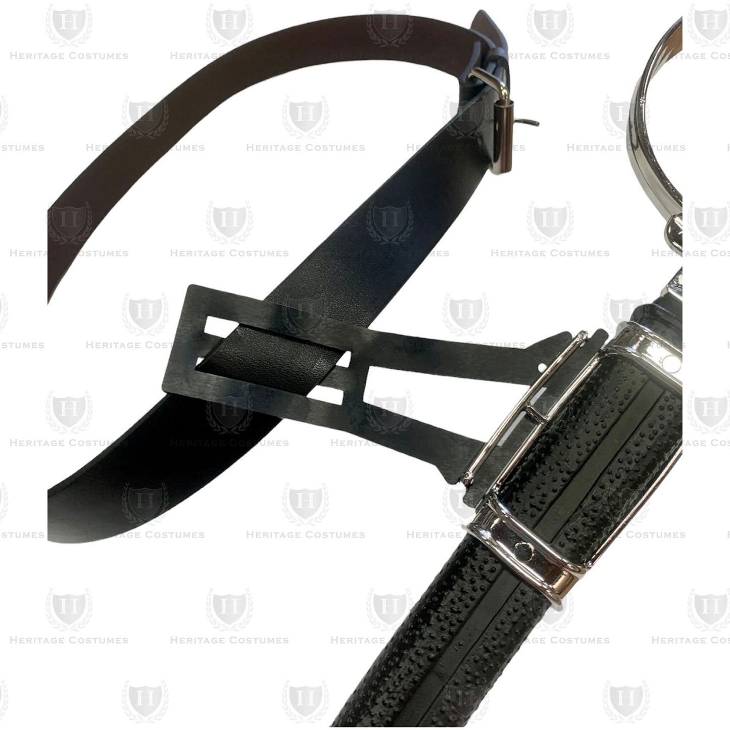 Military Black Waist Belt and Officer's Sword Set, Military Sword Sabre Set