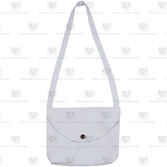 White Cotton Canvas Haversack