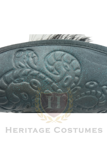 Deluxe Pirate Kraken Tricorn Hat – Tentacle Embossed, Feathered, Nautical-Themed Costume Accessory