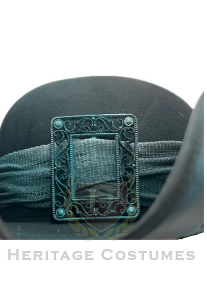 Deluxe Pirate Kraken Tricorn Hat – Tentacle Embossed, Feathered, Nautical-Themed Costume Accessory