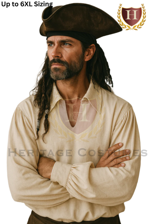 Colonial & Pirate Era Shirt – Historical Men’s Costume Shirt