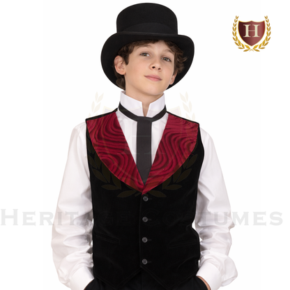 Children’s Victorian Waistcoat Front Historical Vest