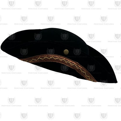 Children’s Pirate Tricorn Hat – Faux Suede Colonial Style