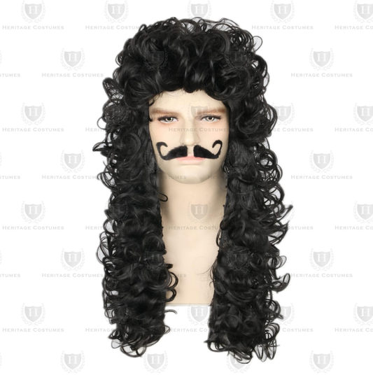 Pirate Captains Wig, Long Curly Pirate Wig