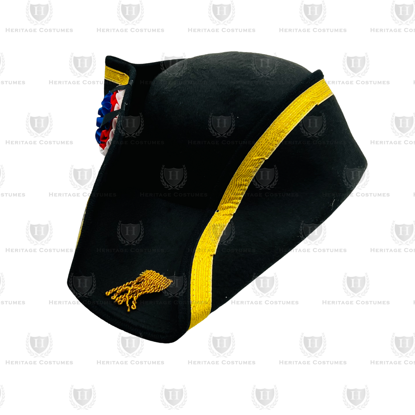 Children’s Marquis de Lafayette Hat – French Military Tricorn Colonial Hat for Kids, Revolutionary War & 18th Century Costume Accessory