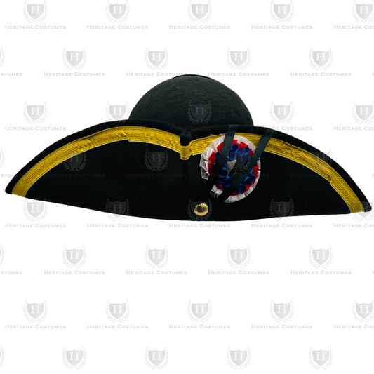 Children’s Marquis de Lafayette Hat – French Military Tricorn Colonial Hat for Kids, Revolutionary War & 18th Century Costume Accessory