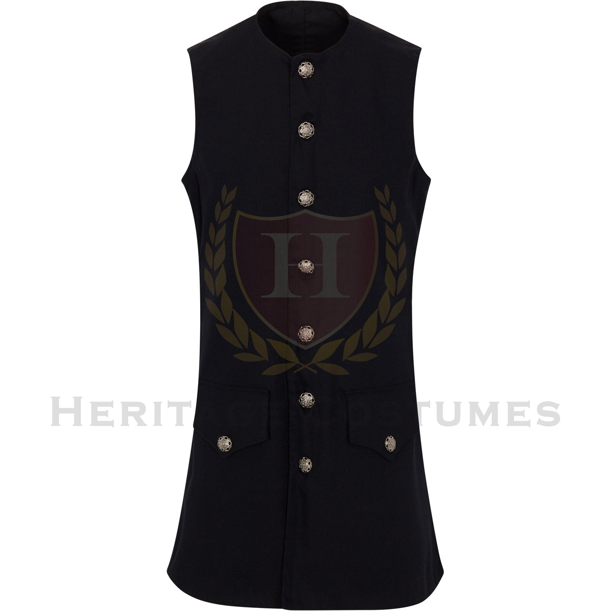 Children's Long Brocade Pirate Waistcoat