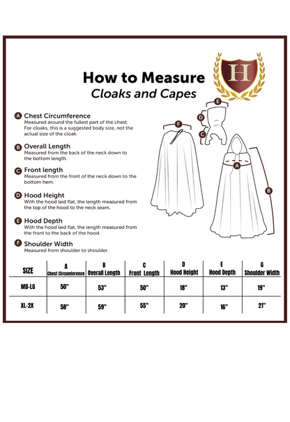 Deluxe Renaissance Cloak with Hood and Clasp – LARP & Faire Wear