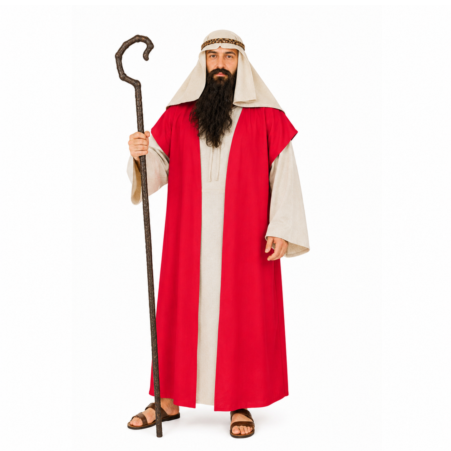Deluxe Biblical Robe Costume Set – Jesus, Shepherd, Moses Outfit for Nativity, Passion Plays & Church Performances