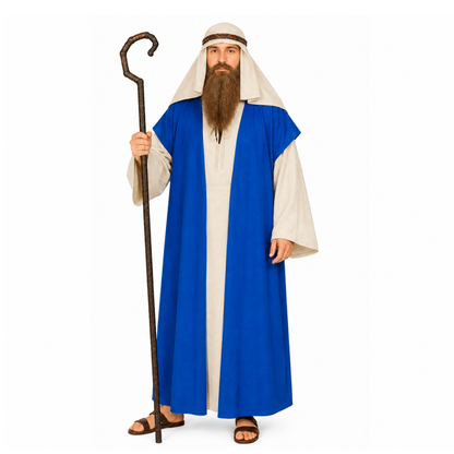 Deluxe Biblical Robe Costume Set – Jesus, Shepherd, Moses Outfit for Nativity, Passion Plays & Church Performances