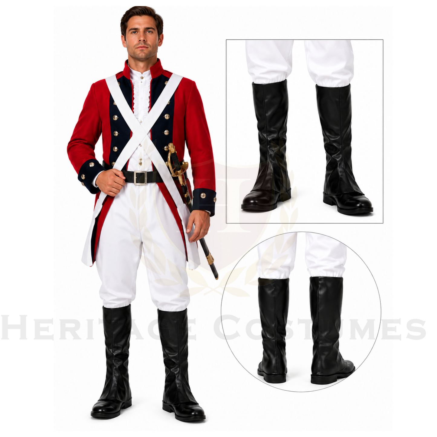 Colonial Boot Covers Boot Spats Revolutionary War