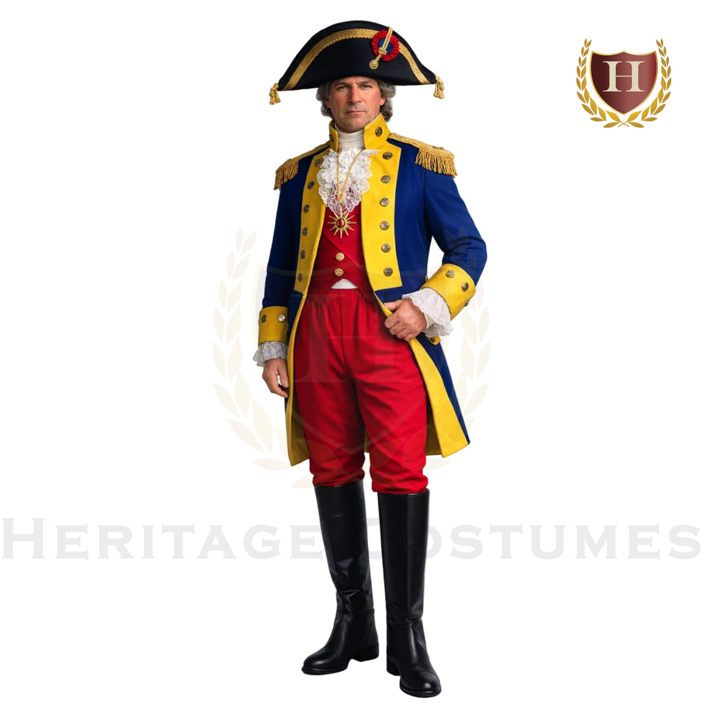 General Rochambeau Revolutionary War uniform.