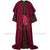 Adult Shepherd Robe Costume featuring a burgundy over-robe, brown undergarment, and adjustable rope belt, perfect for nativity plays, biblical reenactments, and Christmas pageants.