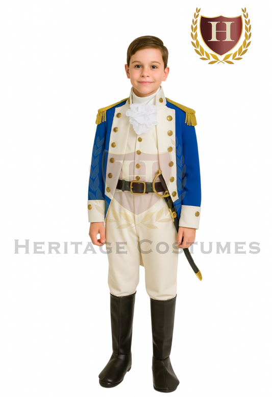 Alexander Hamilton Children's Uniform, Colonial Costume, Revolutionary War