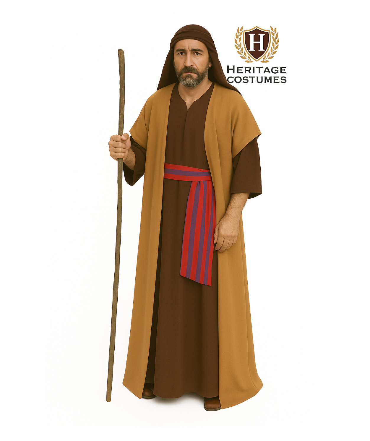 Adult Shepherd Robe Nativity Costume for Christmas Pageants