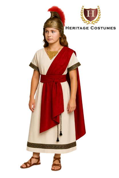 Children's Athena/Minerva Grecian/Roman Goddess Of Wisdom Costume