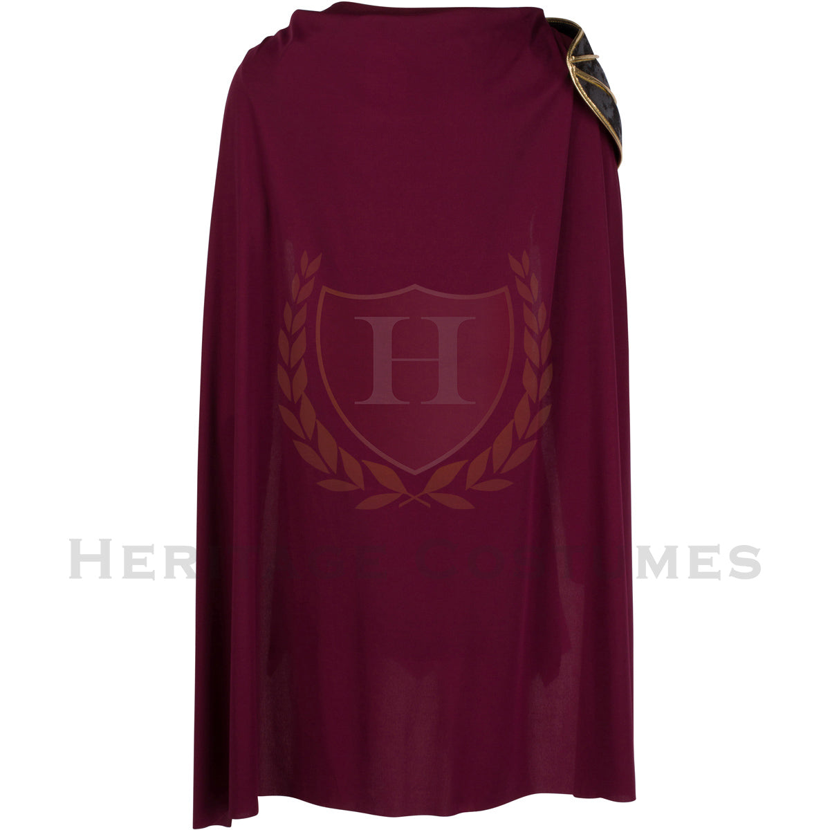Back view of the Mark Antony Roman Military Uniform, showcasing the detailed chest plate, flowing red cloak, and gold-accented armor, inspired by the legendary Roman commander, perfect for historical reenactments, cosplay, and theatrical performances.