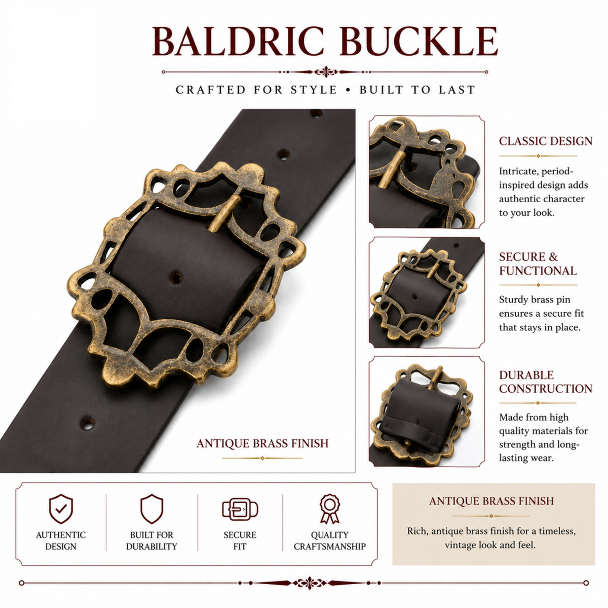 Pirate Leather Baldric Sword Belt