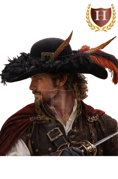 Barbosa Pirate Hat, Swashbuckler Hat, Pirate Captain Hat