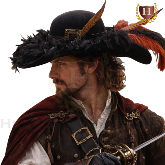 Barbosa Pirate Hat, Swashbuckler Hat, Pirate Captain Hat