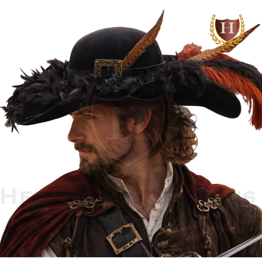 Barbosa Pirate Hat, Swashbuckler Hat, Pirate Captain Hat