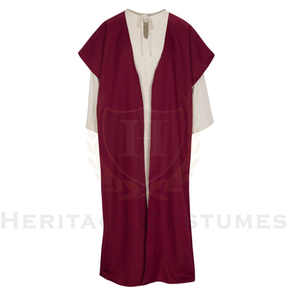 Deluxe Biblical Robe Costume Set – Jesus, Shepherd, Moses Outfit for Nativity, Passion Plays & Church Performances