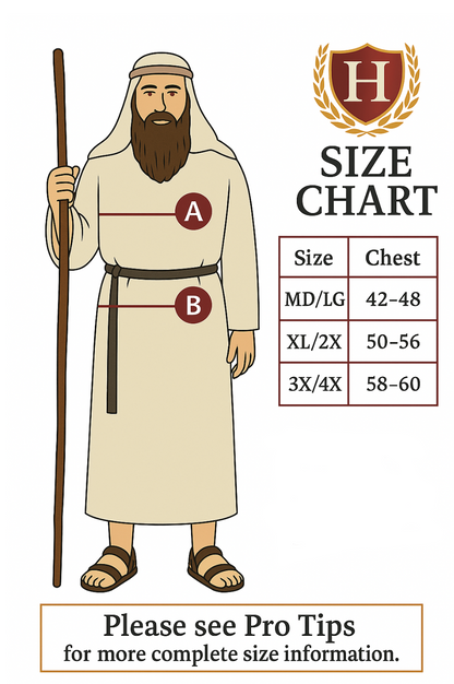 Adult Moses Biblical Robe Set – Authentic Bible Costume for Nativity and Reenactments