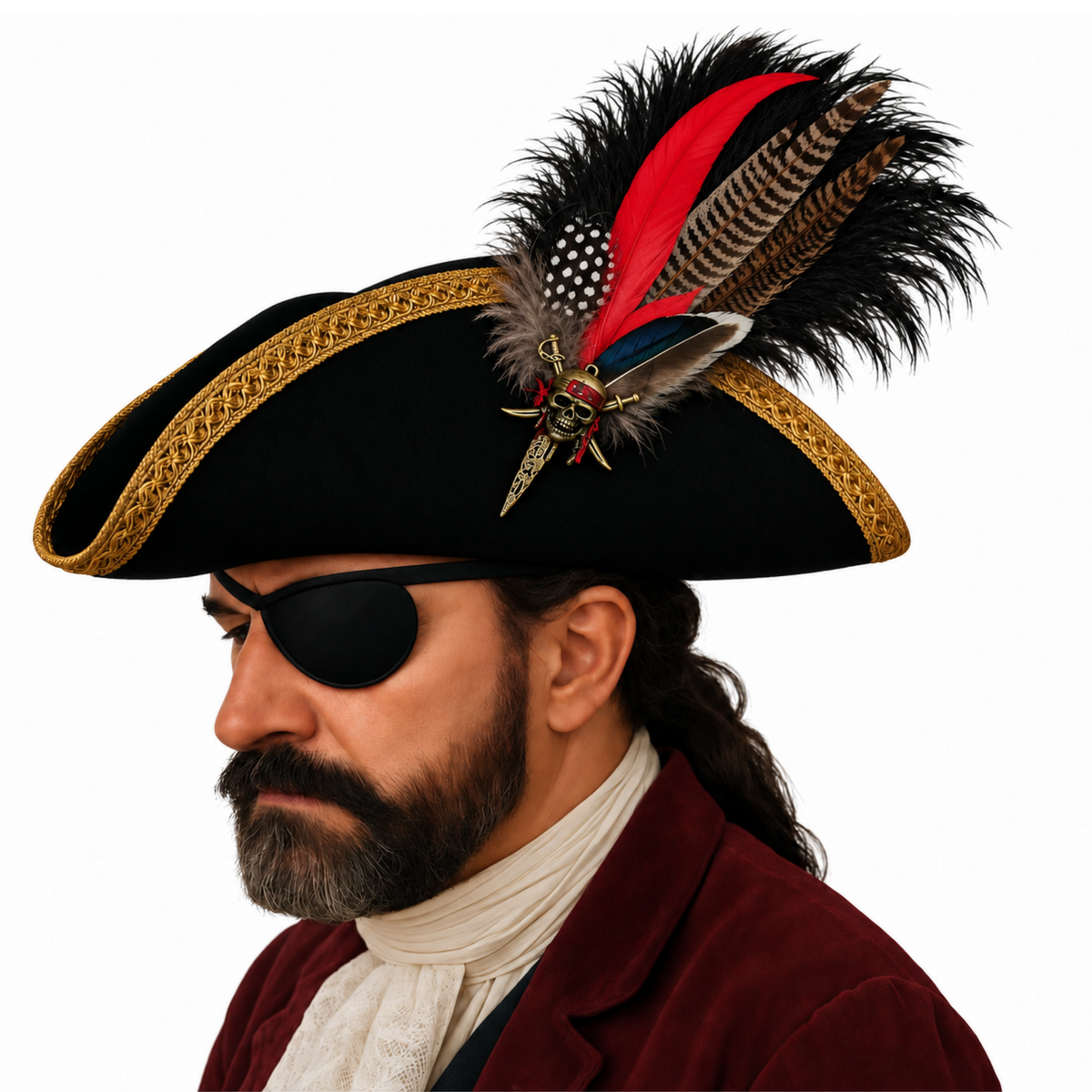 Calico Jack Pirate Tricorn Hat