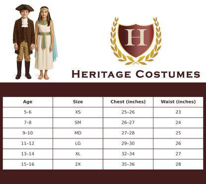 Children's William Clark Explorer Costume, Frontier Costume, Lewis & Clark Expedition