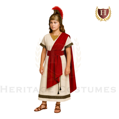 Children's Athena/Minerva Grecian/Roman Goddess Of Wisdom Costume