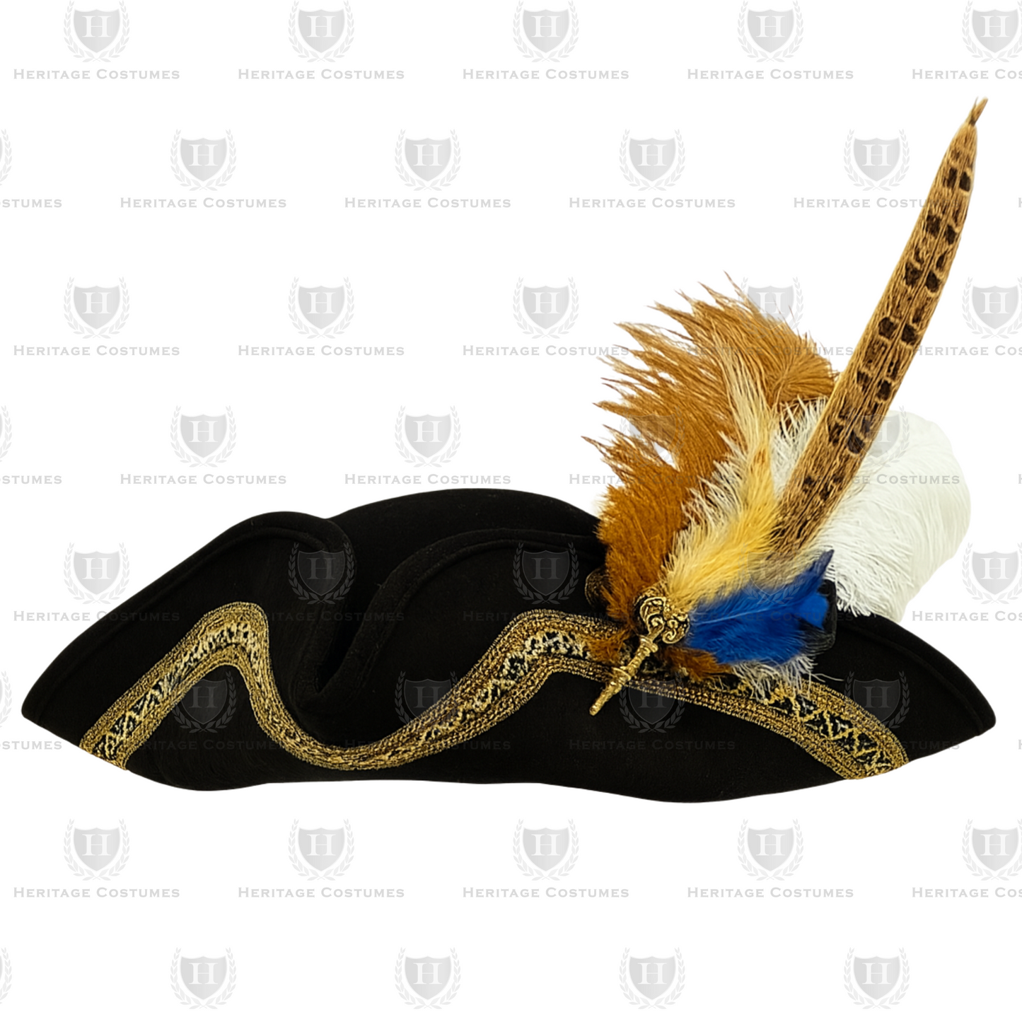 Children’s Pirate Tricorn Hat – Faux Suede Colonial Style