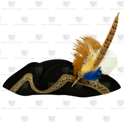 Children’s Pirate Tricorn Hat – Faux Suede Colonial Style