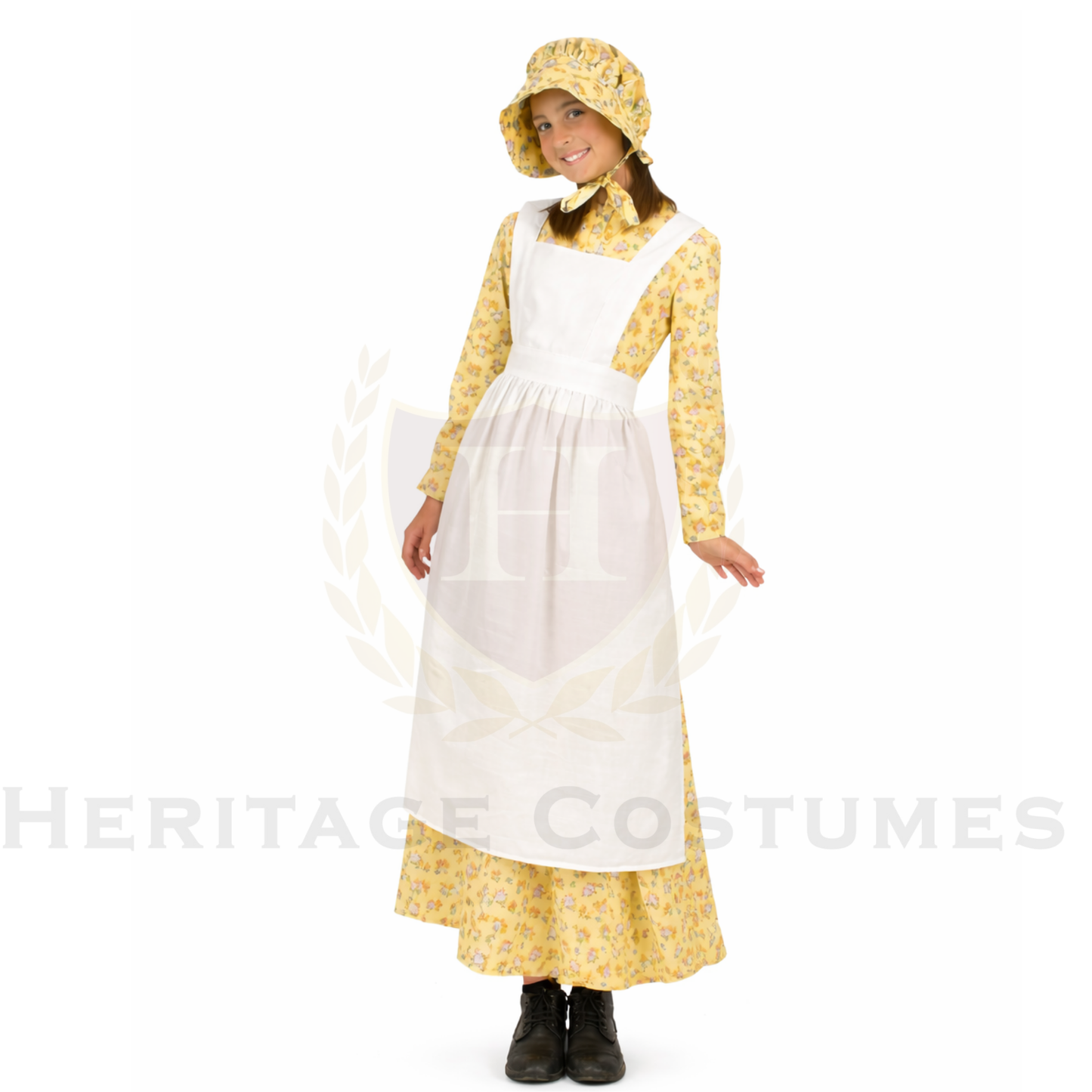 Children’s Colonial Apron & Headwear Historical Set