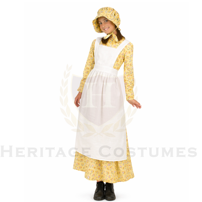Children’s Colonial Apron & Headwear Historical Set
