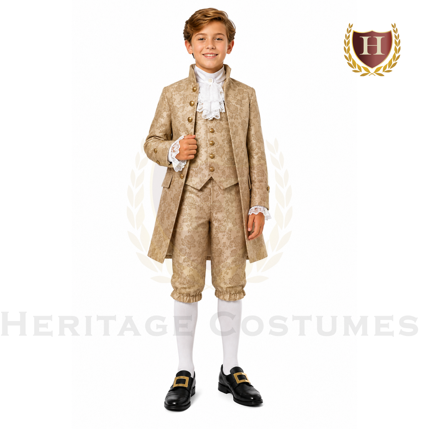 Colonial Children’s Brocade Knee-Length Breeches
