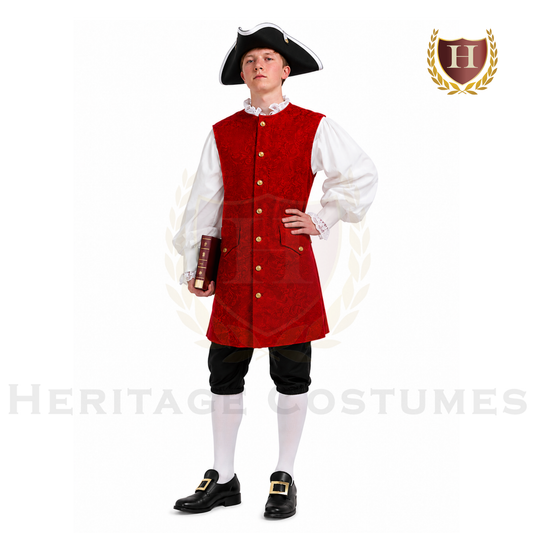Children’s Long Brocade Pirate Waistcoat