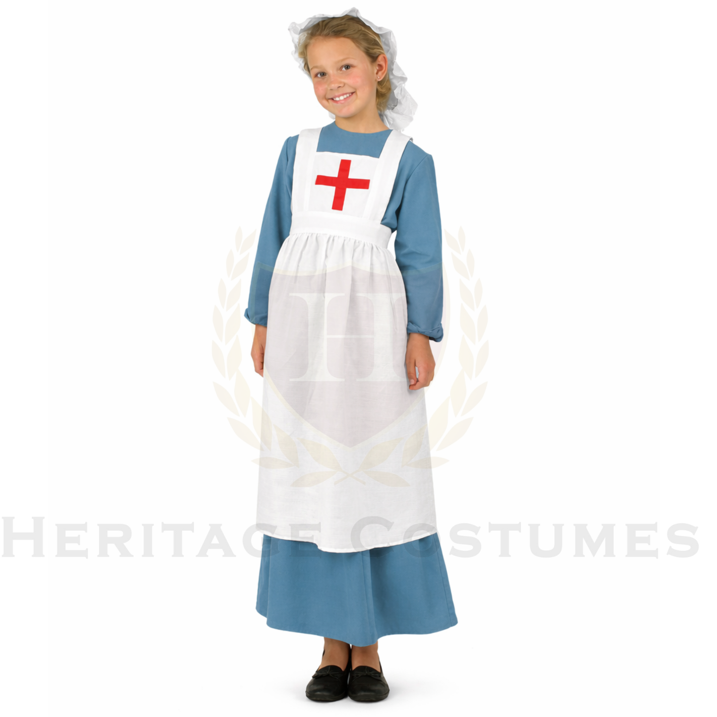 Children’s Colonial Apron & Headwear Historical Set