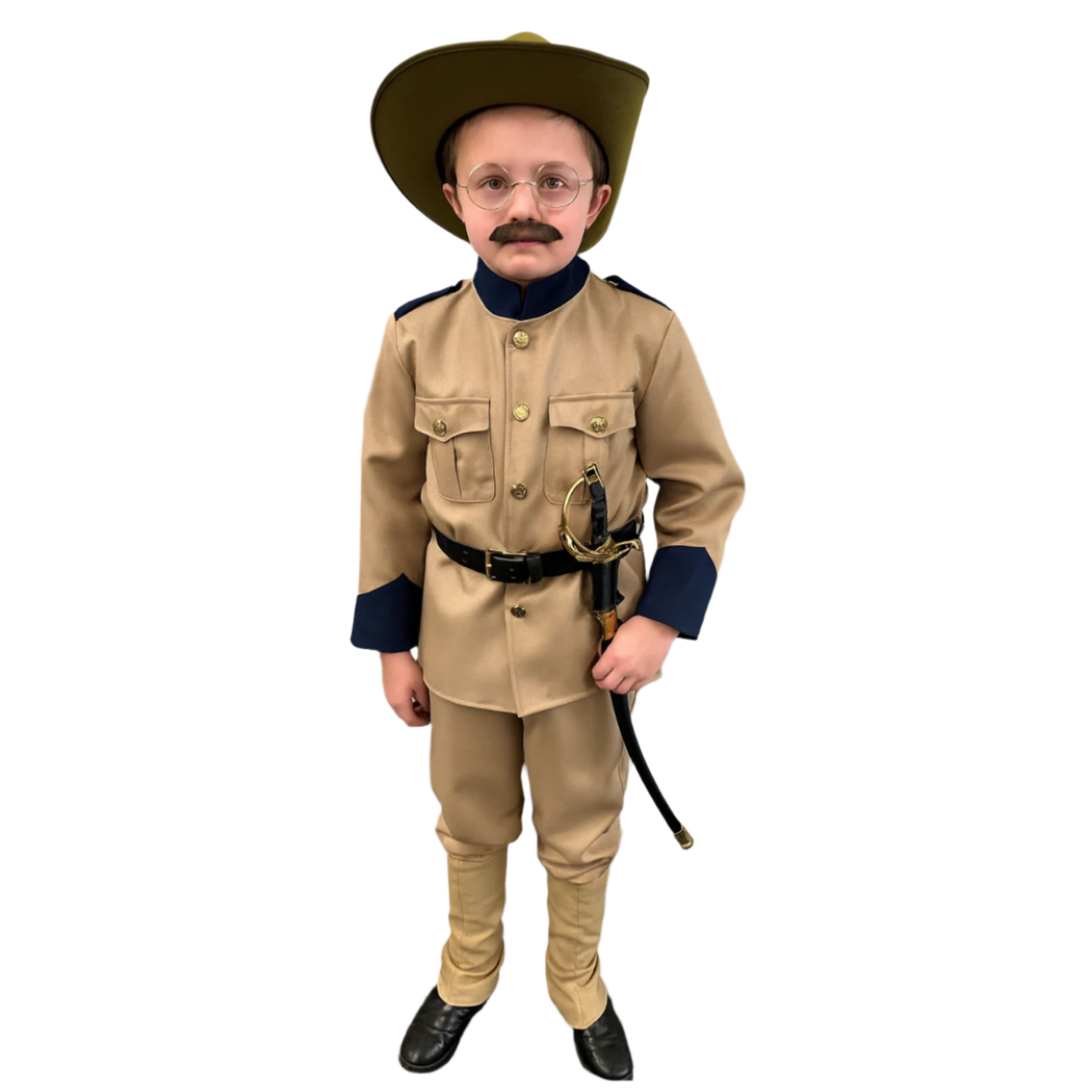 Theodore "Teddy" Roosevelt Children's Rough Rider Costume, Spanish American War Uniform