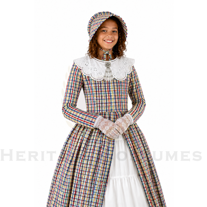 Children's Victorian Plaid Day Dress Set