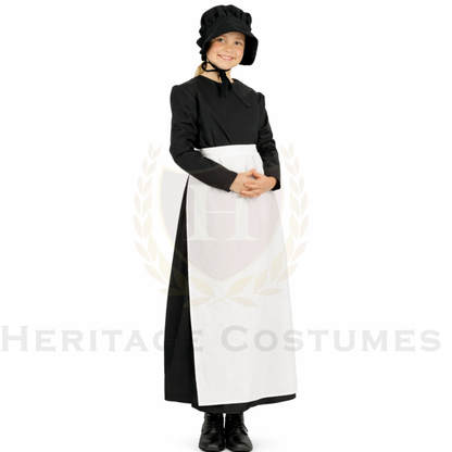 Children’s Colonial Apron & Headwear Historical Set