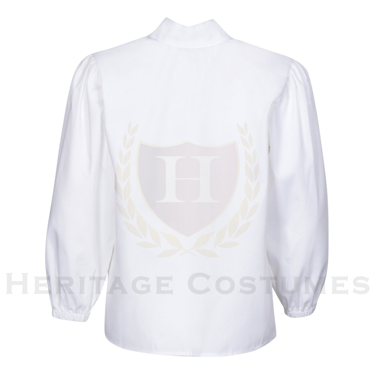 Children’s Colonial Shirt Mandarin Collar White