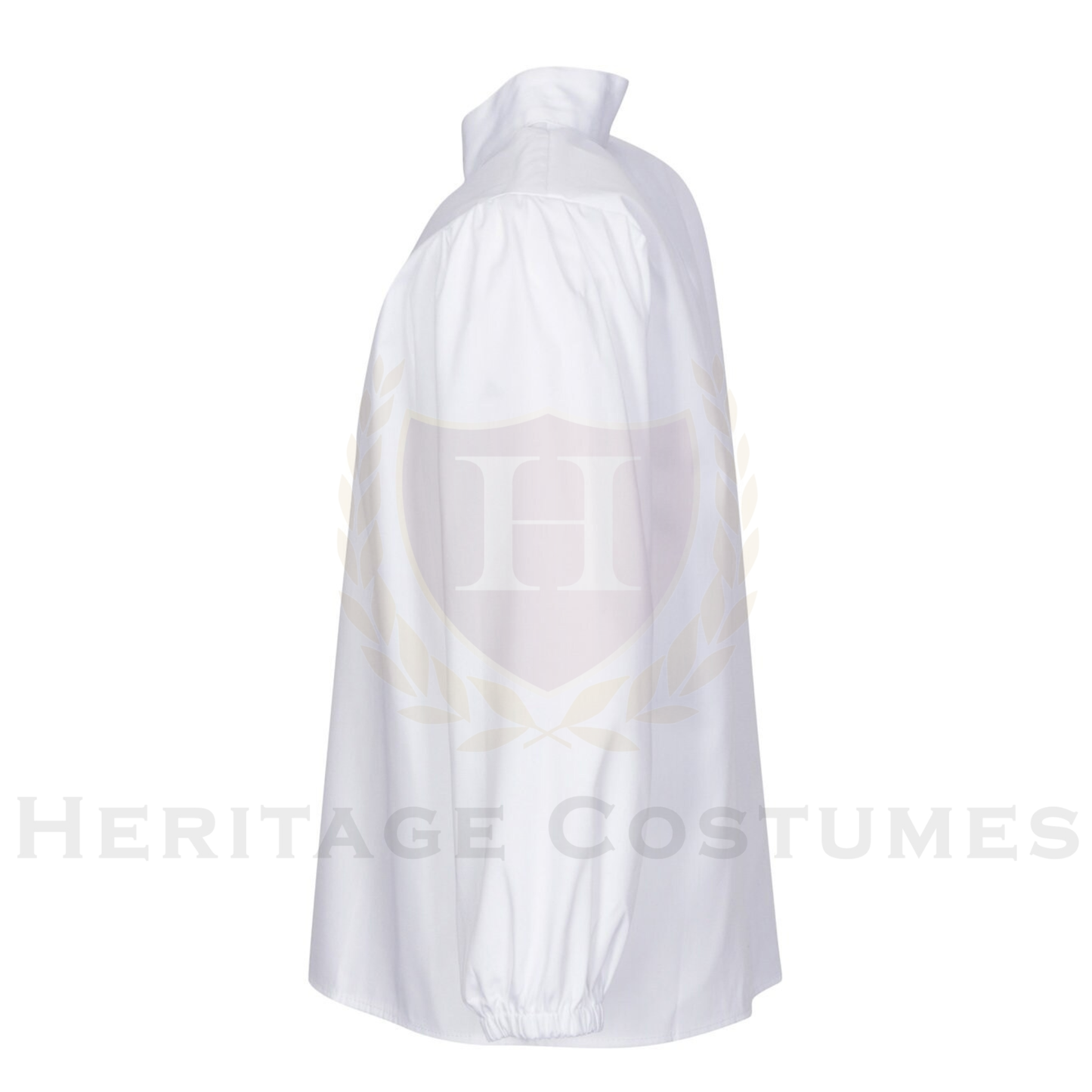 Children’s Colonial Shirt Mandarin Collar White